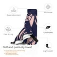 thumbnail image 3 of YFYANG Adult Microfiber Portable Travel Towel, Pink Floral Textures Quick Dry Towel with Hiking Buckle PVC Pouch, 16" x 31.5", 3 of 6