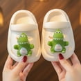 thumbnail image 5 of GBSYEWXS Toddler Unisex Children Sandals Eva Ankle Strap Closed Toe Dinosaur Print Comfortable Girls Boys Slippers Size 6-8 Years White, 5 of 5