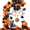 thumbnail image 1 of Guirnalda de arco de bolas de Halloween, globos de confeti naranja y negro con araña Mylar Wmkox8yii fhajkh3029, 1 of 1