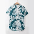 thumbnail image 2 of Alun Tropical Floral Button-Down Shirts for Women Relaxed Fit Short Sleeve Summer Tops Casual Lightweight Breathable Hawaiian Style Beach Vacation Blouses 4—Blue XL, 2 of 5