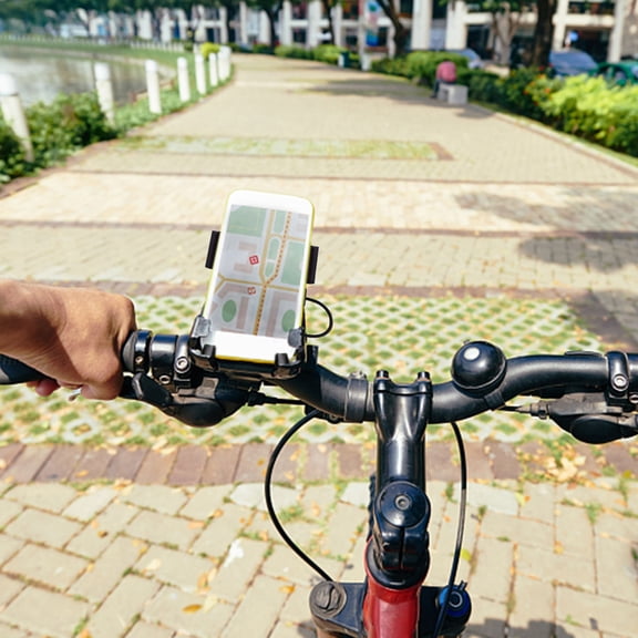HONMEET Cycling Phone Mount Holder, Black ABS Bike Phone Stand Bracket for Secure and Stable Ride