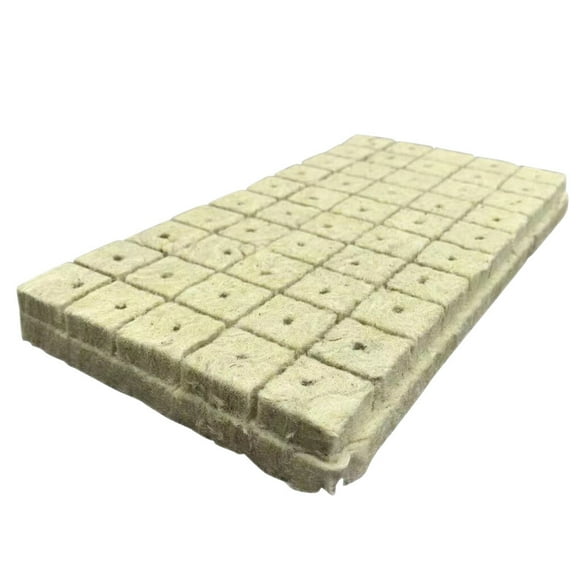 50pcs Garden Sheets Rockwool Soilless Planting Rockwool Sheets Garden Starter Cubes Hydroponic Seeding Cubes, 25x25x25MM
