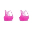 thumbnail image 4 of sweethay Sujetadores deportivos Sujetador de fitness de gran material Ejercicio Ductilidad apasionada Chic sin costuras para mujer Chica Rosa Rosa roja M 2Conjunto, 4 of 6