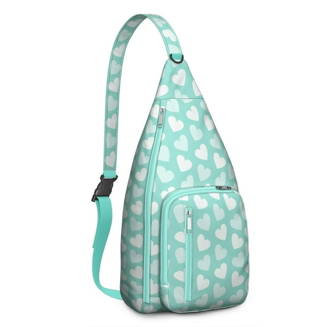 Dots Design Sling Backpack - Modern Colorful Polka Pattern Shoulder Bag, Durable Pack for Cycling & Shopping