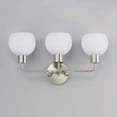 thumbnail image 3 of Coraline 3 - Light Satin Nickel / Silver Modern / Transitional Incandescent Glass And Steel Wall Sconce, 3 of 4