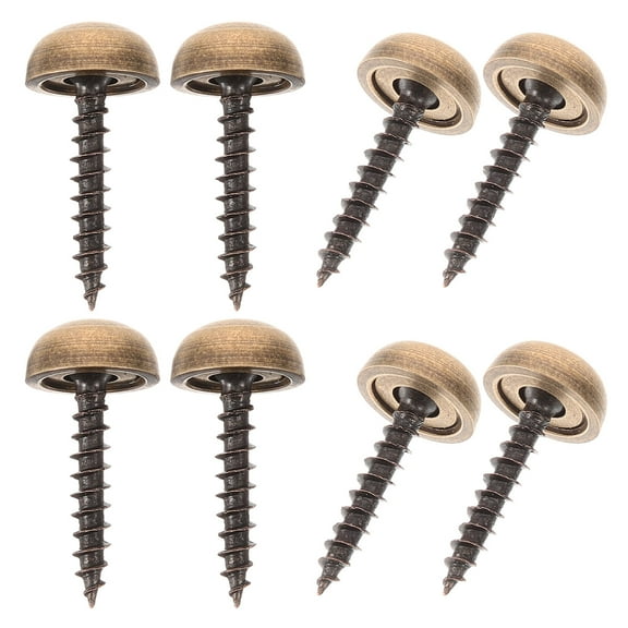 Hemobllo 8 Pcs Bolt Drywall Plugs Decorative Wood Screws with Caps Screw Cover Brass 2.10X1.30X1.30CM