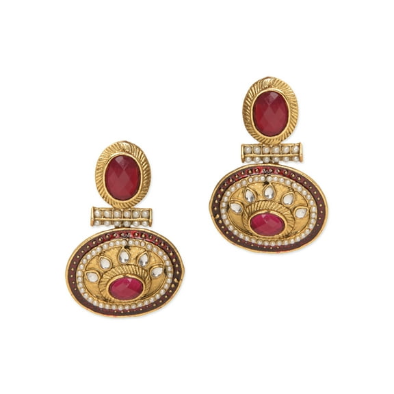 Crunchy Fashion Bollywood Style Traditional Indian Jewelry Chandbali Earrings for Women