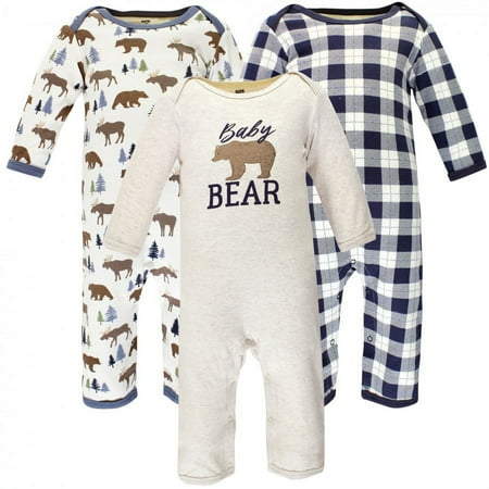 UPC: 0660168173376 | Hudson Baby Infant Boy Cotton Coveralls Moose Bear 6-9 Months