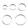 thumbnail image 4 of OUNONA Stainless Steel Cookie Cutters Set, 2 Packs Round Biscuit Molds for Kitchen Baking, 5 Pieces Each, 4 of 7