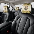 thumbnail image 6 of Renewold Highland Cow Sunflower Butterfly 11 Pc Car Coaster Seat Covers Headrest Covers Fit Most SUV Truck Vans Auto Accessories Full Set Keychain Handbrake Cover Gear Shift Knob Covers, 6 of 7