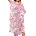 thumbnail image 4 of HELLHERO High Quality Fabrics Beach Cover Up for Resort Lightweight Casual Pink Floral Bloom, 4 of 6