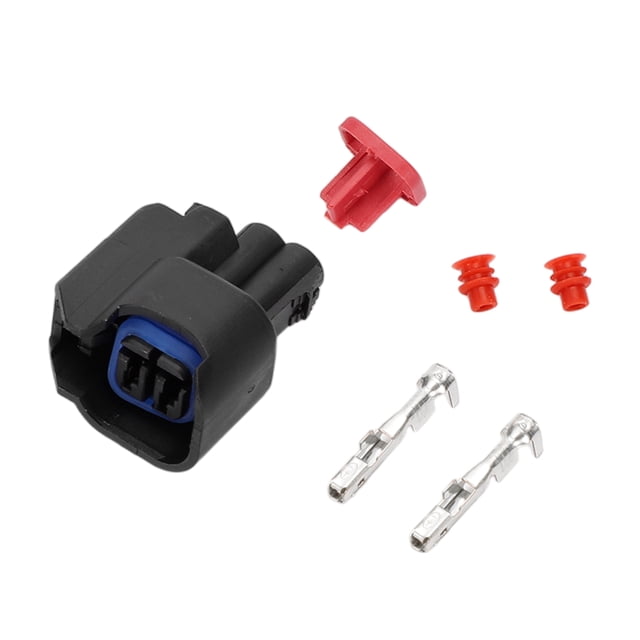 Conector de terminal de cable hembra a prueba de agua de 2 pines para inyector de combustible Unique Bargains para Chevrolet 1 juego negro