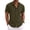 2# BR, variant on Men's Linen Short Sleeve Button Down Shirt – Lightweight Breathable Summer Business Casual, Beach & Wedding Guest Brown M