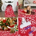 thumbnail image 6 of Christmas Runner Rug Xmas Snowflake Pattern Hallway Area Rug Holiday Decorative Accent Rug Runner Machine Washable Non-Slip Floor Cover Carpet for Kitchen Laundry Bedroom, Red, 2x6 Feet, 6 of 7