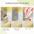 thumbnail image 6 of Abstract Modern Grey Yellow and White Waterproof Picnic Patio Party Round Table Cloth Cover Decorations Fabric 60 Inch Circular Tablecloth for 20-47 Inch Home Dining Room Kitchen Decor, 6 of 6