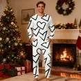 thumbnail image 5 of STETMN Men's Pajamas Set 2 Piece Button Long Sleeve Top and Loose Pant Sleepwear Couple Pjs Outfit, 5 of 8