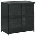 thumbnail image 3 of vidaXL 3 Piece Bar Set Poly Rattan Black, 3 of 5