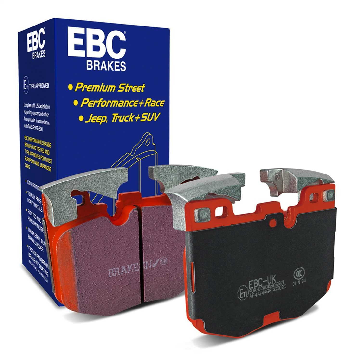 EBC Brakes Redstuff Premium Fast Street Pad For All Engine Sizes Fits select: 2018-2022 BMW X3, 2022 BMW X7
