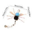 thumbnail image 4 of Cat Toy Insects Refills, Feather Wand Replacement Insects, Kitten Interactive Toys, with Bell _ Blue, 4 of 7