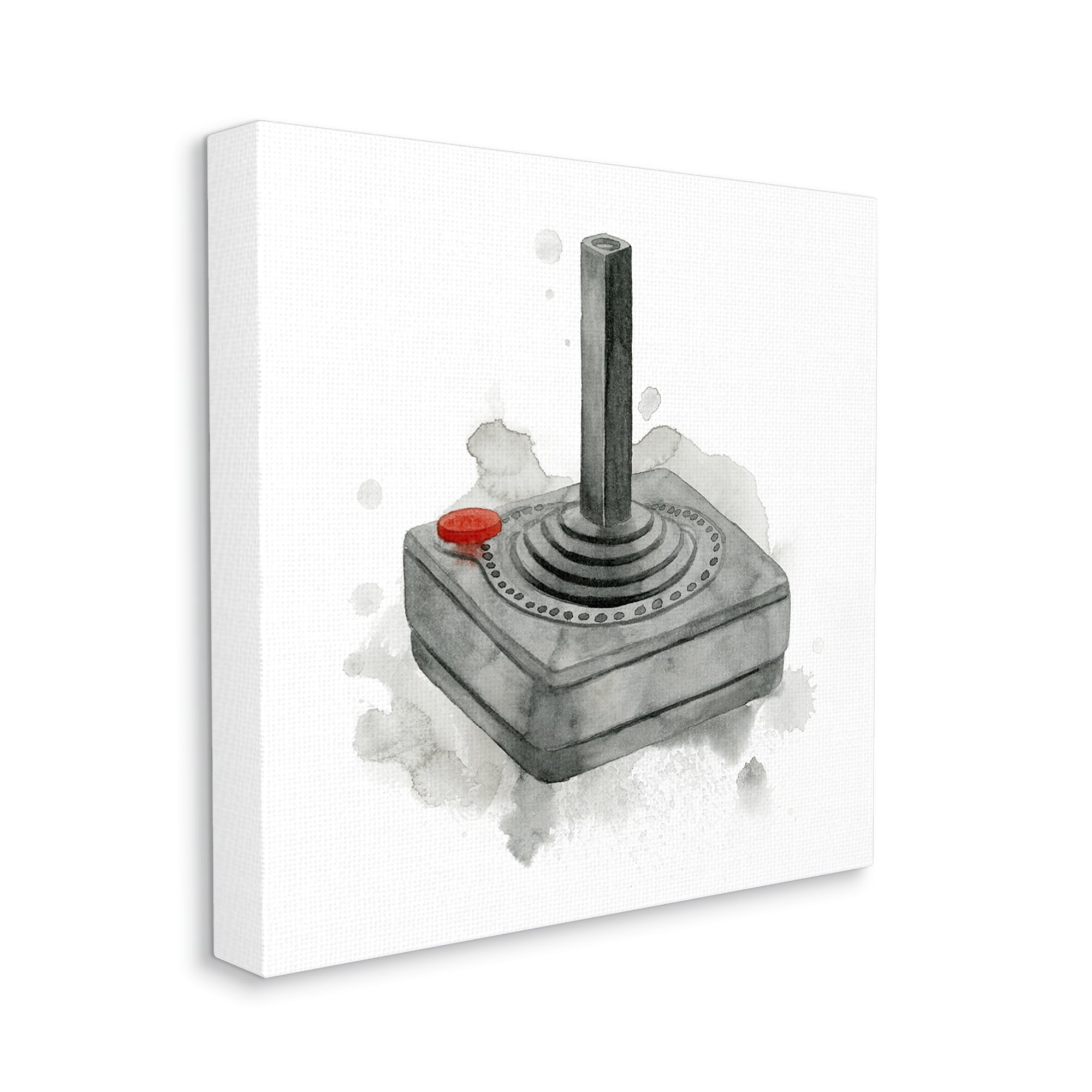 Stupell Industries Vintage Video Game Joystick Art for Kids Painting Gallery Wrapped Canvas Print Wall Art