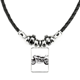 thumbnail image 1 of black motorcycle ilustración patron collar a mano colgante de cuerda de cuero Unbranded M, 1 of 3