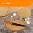 thumbnail image 3 of BambooMN Bamboo Round Cutting and Serving Board, Charcuterie Board - 10" diameter x 0.75" thickness - 3 Pieces, 3 of 5