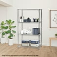 thumbnail image 3 of Shelving Inc. 14" d x 36" w x 64" h Chrome Wire Shelving with 4 Tier Shelves, Weight Capacity 800lbs Per Shelf, 3 of 8