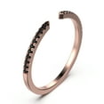 thumbnail image 2 of 4mm Width Open Design 0.22ct Black Diamond Moissanite 10K Rose GoldWedding Band, 2 of 4