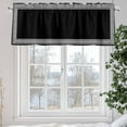 thumbnail image 5 of Black White Valances for Windows, 42 x 18in, Geometric Greek Key Bordered Abstract Art Rod Pocket Kitchen Valance Curtain Light Filtering Window Treatments for Living Room Bedroom, 1 Panel, 5 of 7