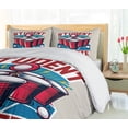thumbnail image 4 of Ambesonne Funny Duvet Cover Set, Beer Pong Themed Athlete Art, King, Dark Pink Blue and Red, 4 of 5