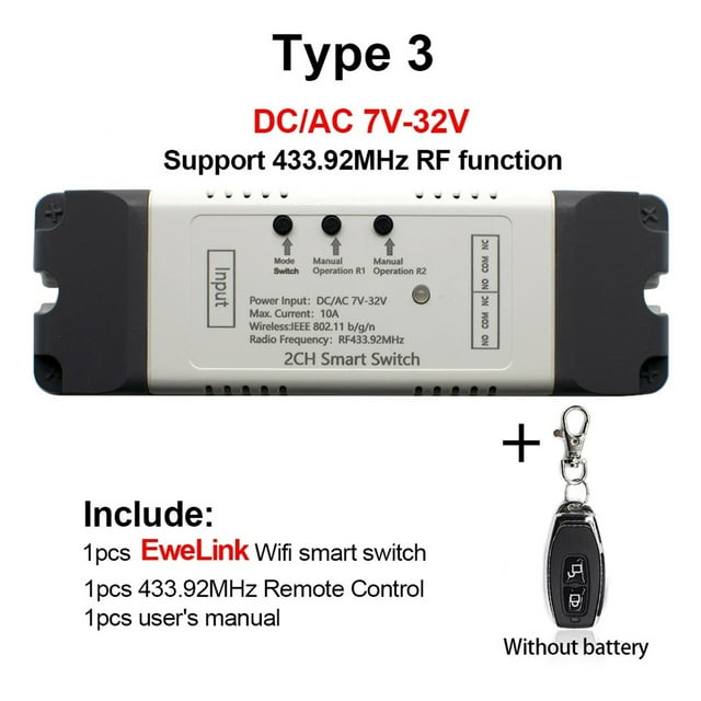 Wireless Garage Door Controller Opener Remote WiFi Switch Voice Control Home No Hub Needed ,Easy to Use