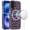 Diamond Holographic Pink, variant on For iPhone 16 Plus 6.7 inch Magnetic Double Layer IMD Design Case - Pink Floral