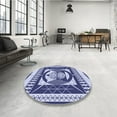 thumbnail image 4 of Ahgly Company Machine Washable Indoor Rectangle Transitional Sapphire Blue Area Rugs, 2' x 4', 4 of 7