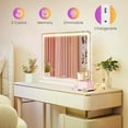 thumbnail image 6 of LED Lighted Vanity Mirror with Aluminum Frame, Dimmable 3 Color Modes & Memory Function, Makeup Mirror for Bathroom Bedroom, 6 of 9