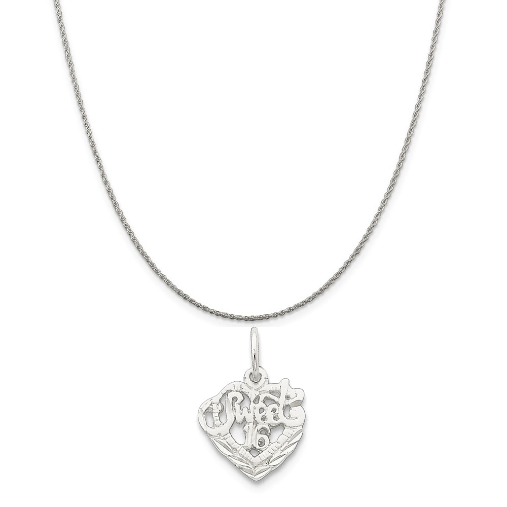 Mireval Sterling Silver Special Mom Disc Charm on a Sterling Silver Carded Box Chain Necklace 18