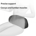 thumbnail image 3 of Car Lumbar Support Pillow, Memory Foam Back Cushion for Driving & Office Chair, Ergonomic Design with Breathable Fabric, Black/Beige, 3 of 5