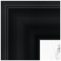 ArtToFrames 6" x 30" Satin Black Reverse Step Picture Frame, 6x30 inch Black Wood Poster Frame (WOM-1419)