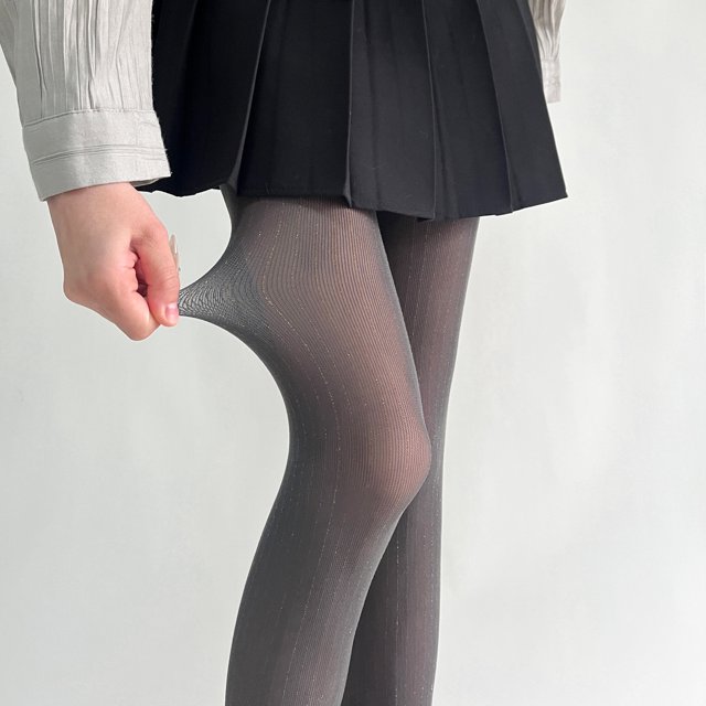 Medias de seda negras de lujo para primavera y verano, pantimedias de seda de grano vertical, seda brillante, resistente al desgaste, seda antienganches