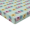 thumbnail image 4 of Ambesonne Botanical Fitted Sheet, Exotic Flowers Colorful, Twin XL Size, Mint Green Multicolor, 4 of 5