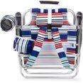 thumbnail image 3 of Homevative  Folding Backpack Beach Chair with 4 Positions, Carry Handle, Storage Pouch, Cup Holder and Phone Holder, Lightweight, 3 of 18
