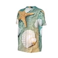 thumbnail image 2 of Haiem Hip Hop Hipster Baseball Jersey Button Down Shirts Sports Uniforms Men Women Jersey(Starfish And Seashell,3X-Large), 2 of 9