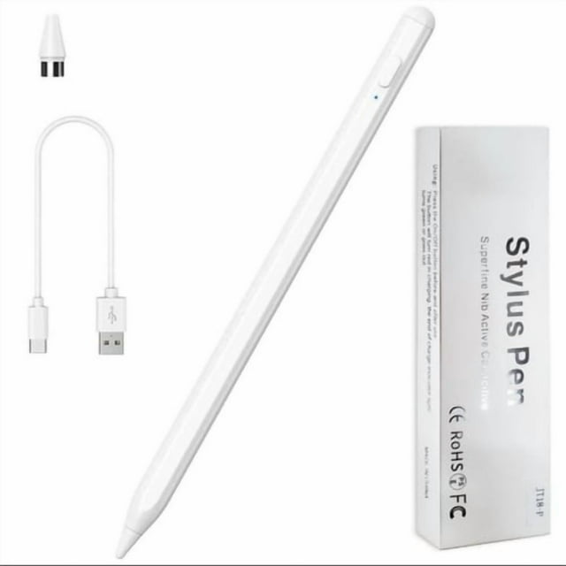 Stylet, Stylet Compatible pour Écrans Tactiles/téléphones iOS/Android, Stylet Rechargeable avec Pointe Haute Précision, Crayon Stylet pour Tablette Apple/Android/Samsung