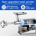 thumbnail image 4 of Picadora de carne Sinyder 3000 W de acero inoxidable con 3 placas, 4 of 9