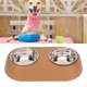 thumbnail image 5 of Tazones De Mascotas Dobles Cuencos De Acero Inoxidable Evitan Soporte De Decoración De Bownot Slip Para Gato De Pequeñas Mascotas Medianas, 5 of 7