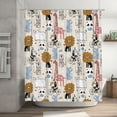 thumbnail image 5 of Rateoe Hand Drawn Animals Shower Curtain - Fancy Bathroom Shower Curtain Sets - Waterproof Shower Curtain with Hooks with 12 Plastic Hooks 72x72 Inches, 5 of 5