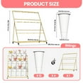 thumbnail image 3 of Modern Gold Flower Display Rack, 12 White Buckets on 3 Tiers, Easy Assembly Floral Stand, for Office, Terrace, Events, 3 of 8