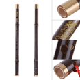 thumbnail image 2 of Professional Black Bamboo Dizi Flute Traditional Handmade Chinese Musical Woodwind Instrument Key of D Study Level, 2 of 5