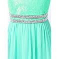 thumbnail image 6 of YEAHDOR Teens Girls Wedding Evening Long Dress Elegant Floral Lace Chiffon Princess Birthday Party Dress Mint Green 10, 6 of 7