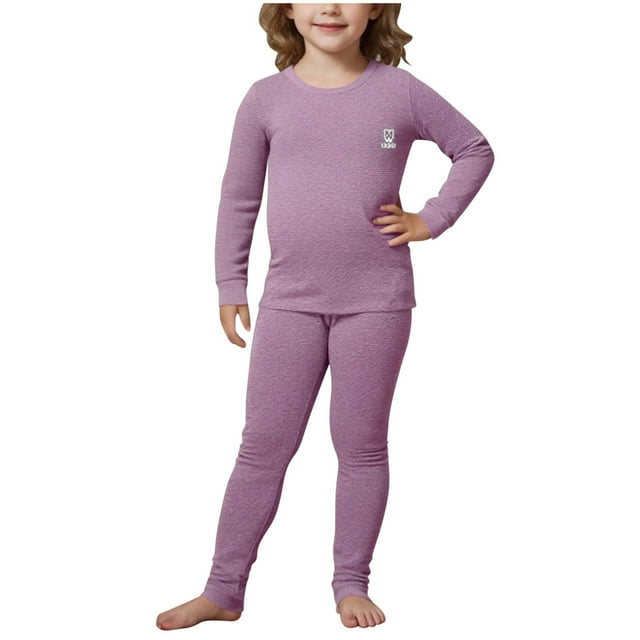 Pantalon à Taille Élastique à Manches Longues et Col Rond Imprimé pour Enfants, Taille Moyenne, Ensemble de Costume Chaud pour Enfants Ropa para niños