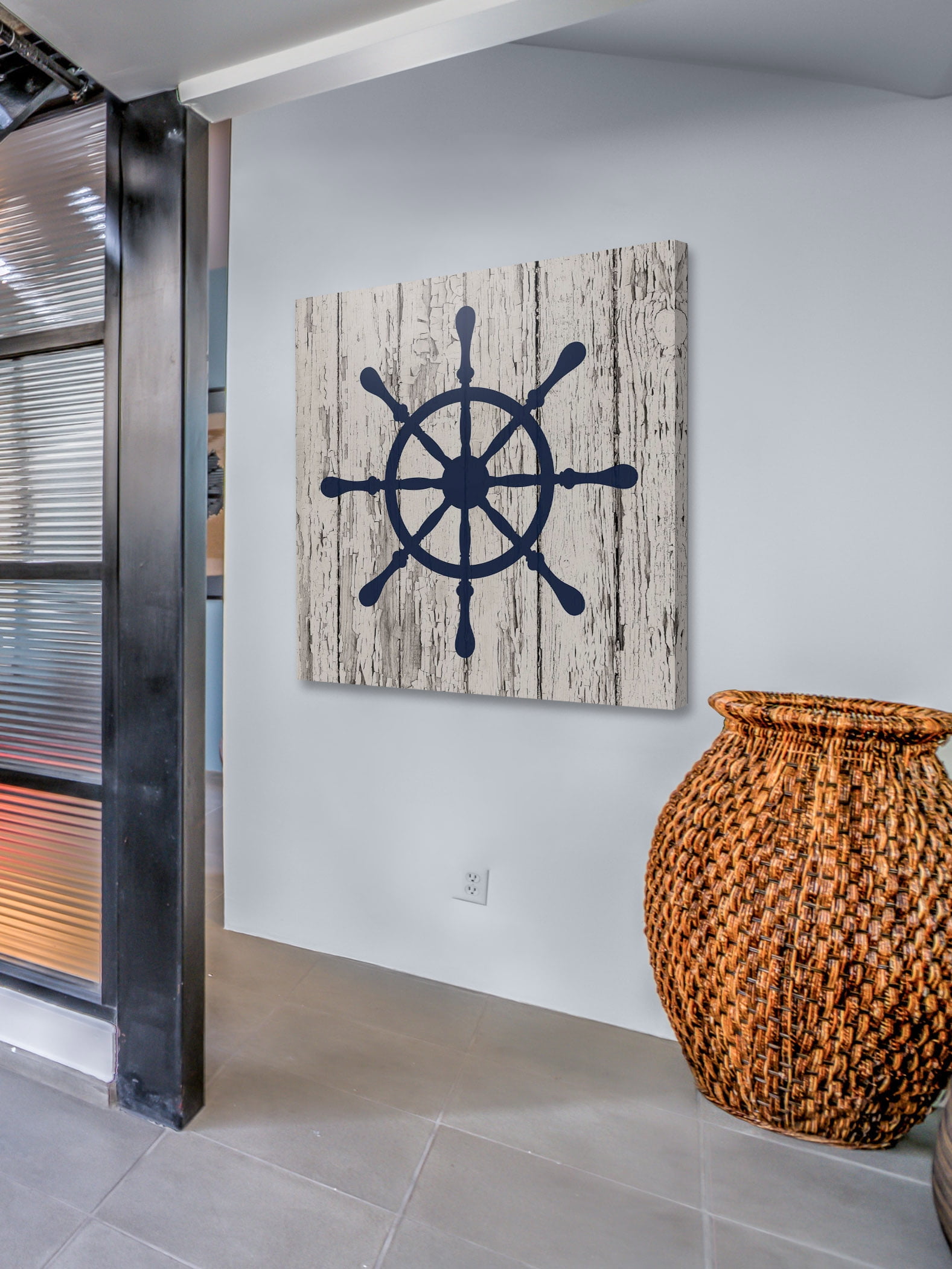 "Ship Wheel" Painting Print on Wrapped Canvas